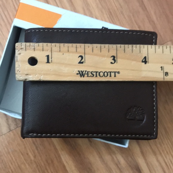 Timberland leather bi-fold wallet brown new in box - Picture 4 of 6